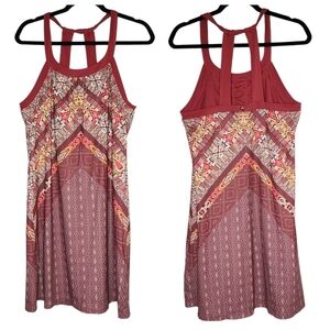 PrAna Cantine Crushed Cran Marrakesh Halter Dress. Women's size XL
